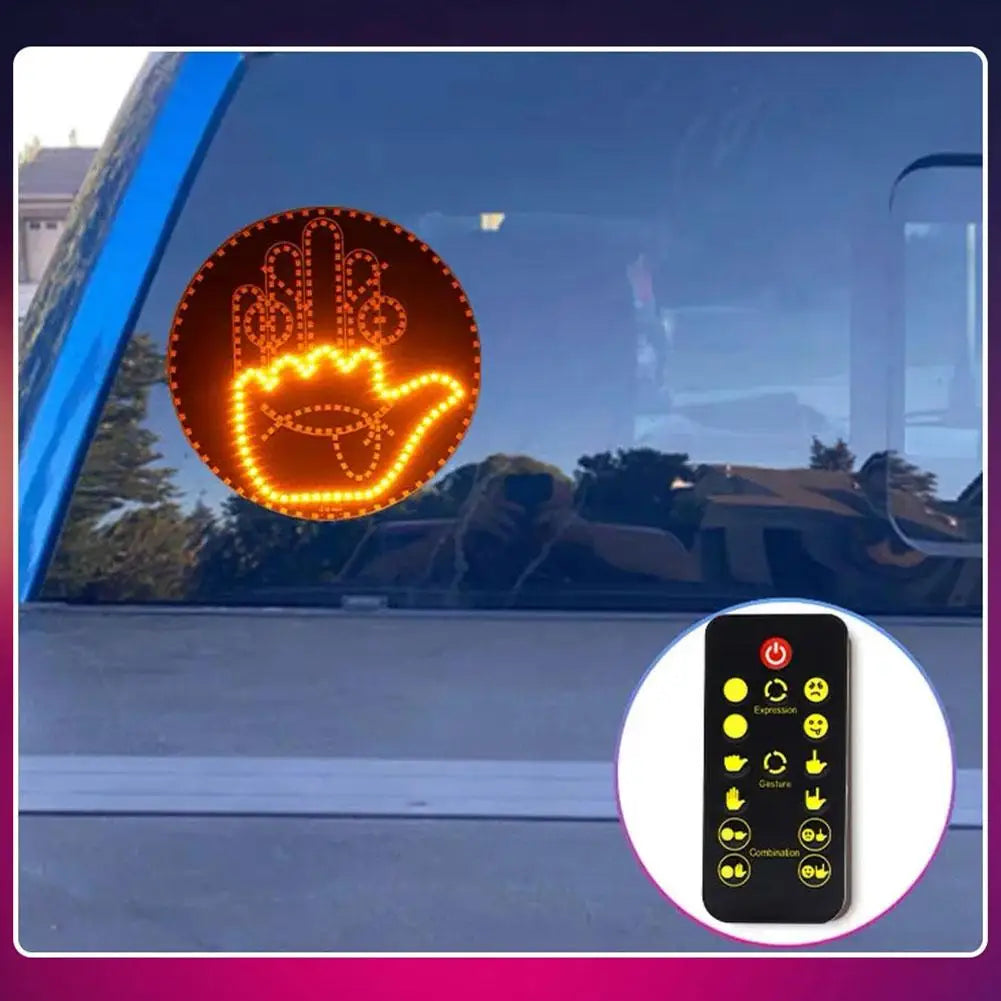 LED Hand Gesture Light for Car middle finger mode activated