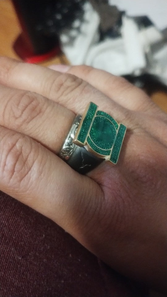 DC Comics John Stewart Green Lantern Metal Cosplay Ring – Men's Jewelry Accessory