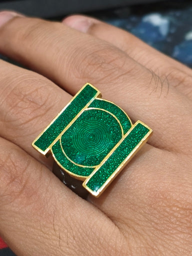 DC Comics John Stewart Green Lantern Metal Cosplay Ring – Men's Jewelry Accessory