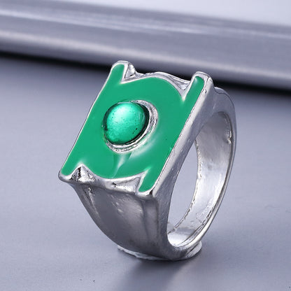Fashion Superhero Green Lantern Ring side profile view