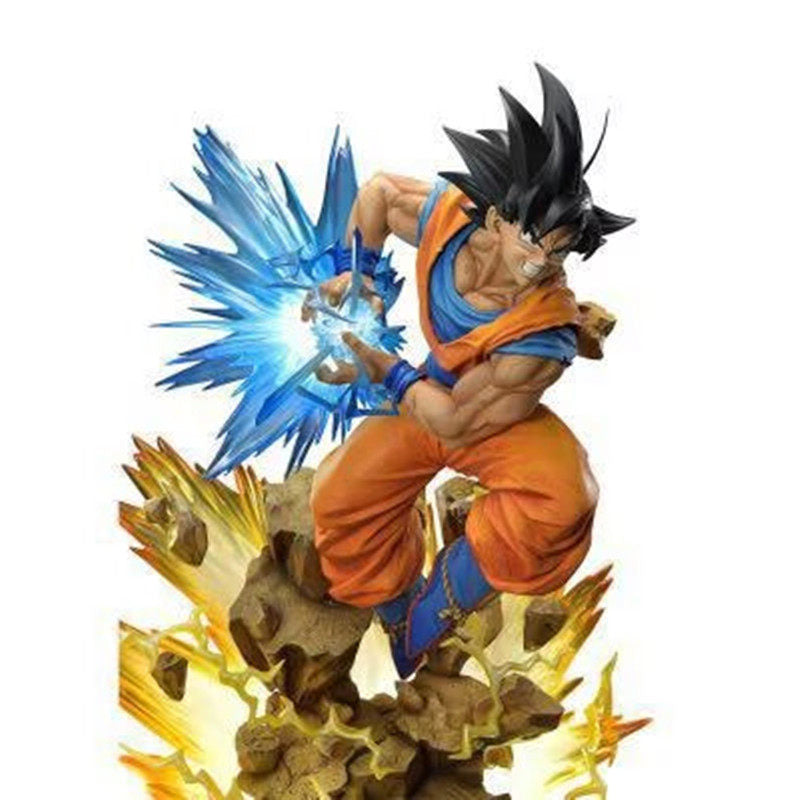 25cm Dragon Ball Super Saiyan Son Goku Statue – Large Anime Collectible Figure Model &amp; Desktop Ornament