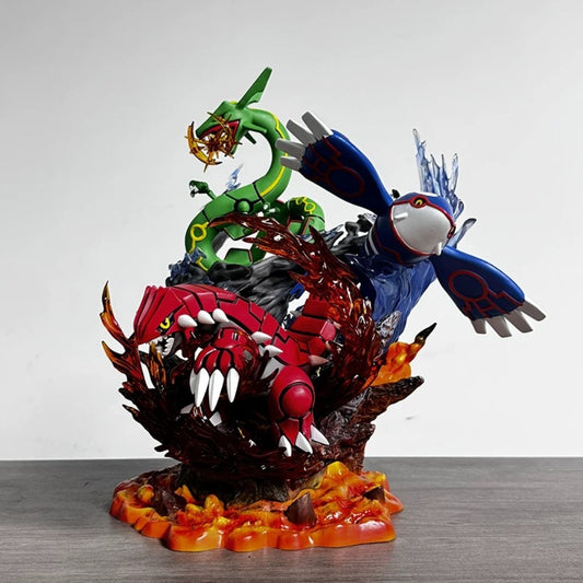 35cm Pokémon Legendary Statue Set – Rayquaza, Groudon & Kyogre Action Figure