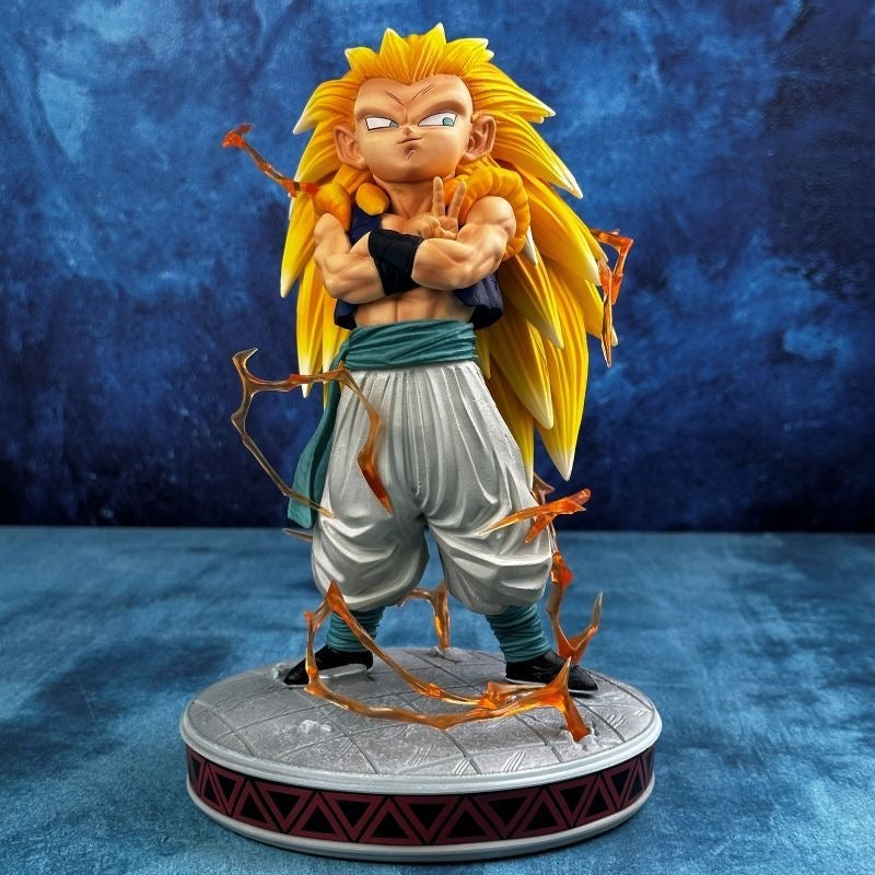 25cm Dragon Ball Z Super Saiyan 3 Gotenks Figure – SSJ3 PVC Statue Model Collectible