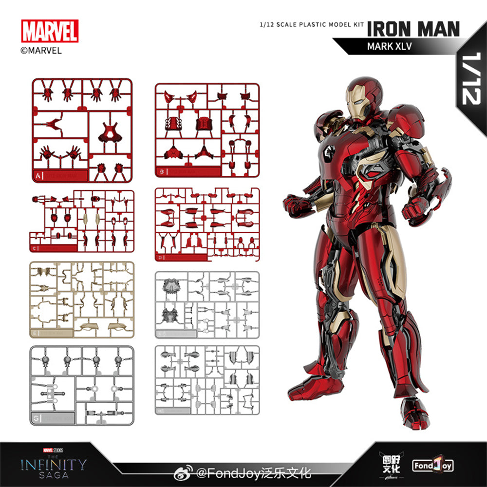 Fondjoy 1/12 Scale Iron Man Mark 45 Action Figure – 15.5cm Avengers: Age of Ultron Articulated Model Toy