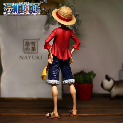 28cm One Piece Confident Smiley Luffy Action Figure – 3-Form Face-Changing Anime Model Statue
