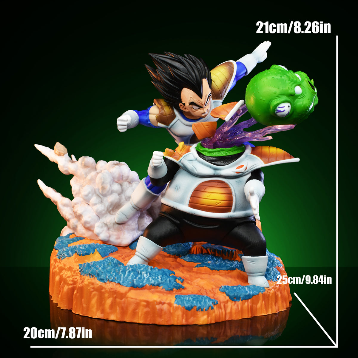 21cm Dragon Ball Z Vegeta vs Guldo Figure – Ginyu Force Arc PVC Statue Model