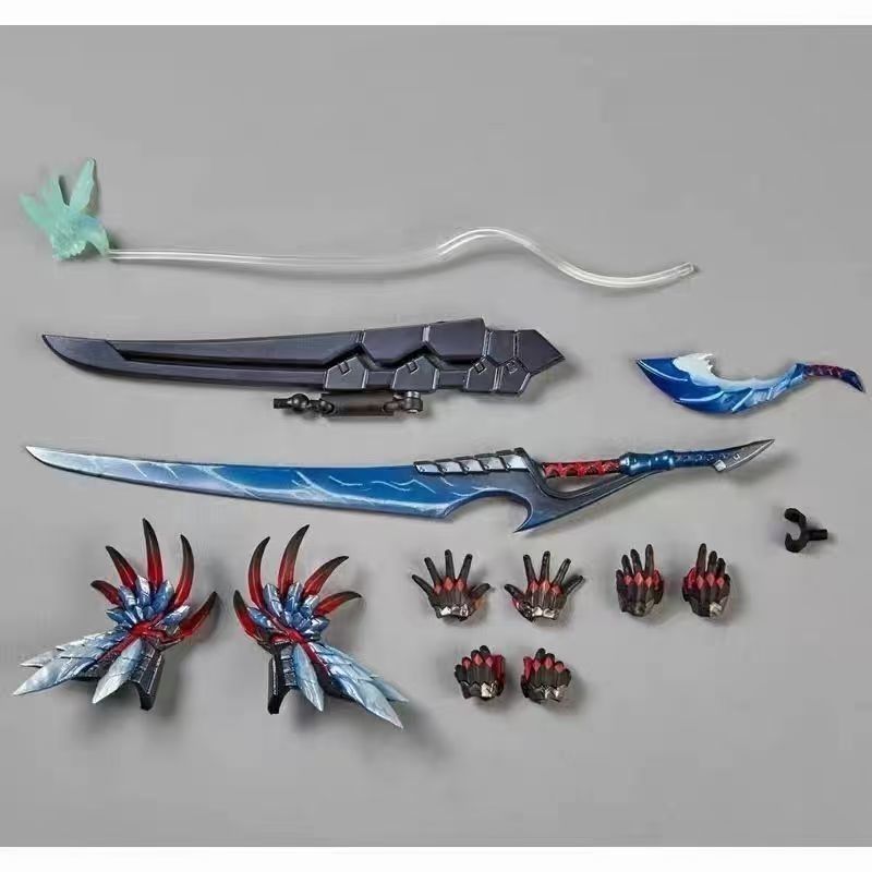 Kaiyodo Revoltech Amazing Yamaguchi Lunagaron Figure Set hinged jaw close-up