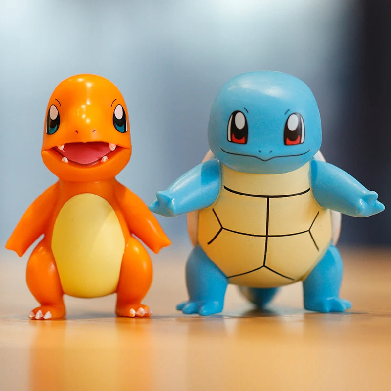 Pokemon Anime Figures Set – Pikachu, Charmander, Squirtle, Bulbasaur, Psyduck &amp; Jigglypuff Collectible Models