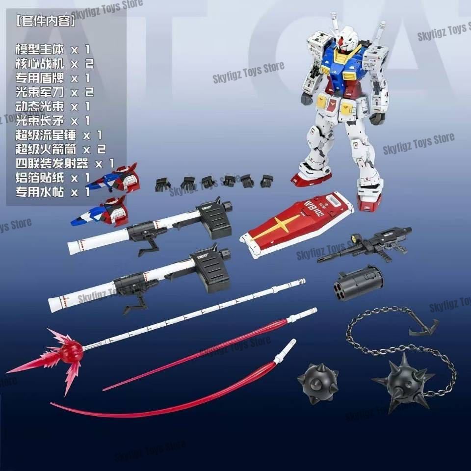 FAT CAT Model RG 1/100 RX-78-2 Gundam Ver 2.0 Assembly Model Kit – Articulated Robot Collectible Model