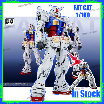 FAT CAT Model RG 1/100 RX-78-2 Gundam Ver 2.0 Assembly Model Kit – Articulated Robot Collectible Model