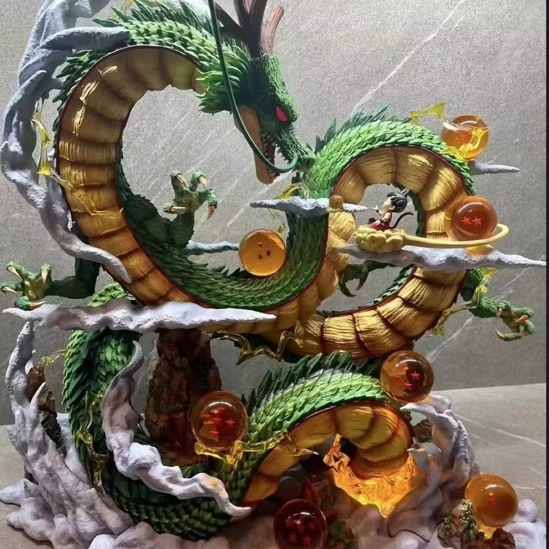 53cm Dragon Ball Anime Figure – Goku & Shenron PVC Statue Model & Collection Ornament