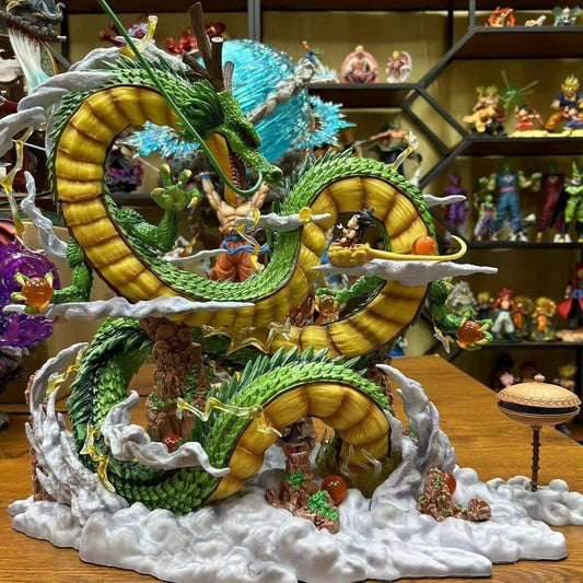 53cm Dragon Ball Anime Figure – Goku & Shenron PVC Statue Model & Collection Ornament