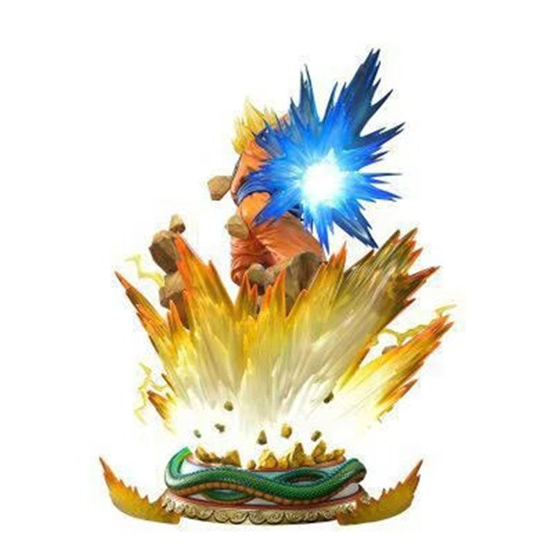 25cm Dragon Ball Super Saiyan Son Goku Statue – Large Anime Collectible Figure Model &amp; Desktop Ornament