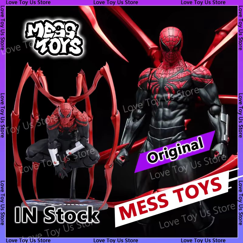 Superior Spider-Man Action Figure Mess Toys black red suit front view