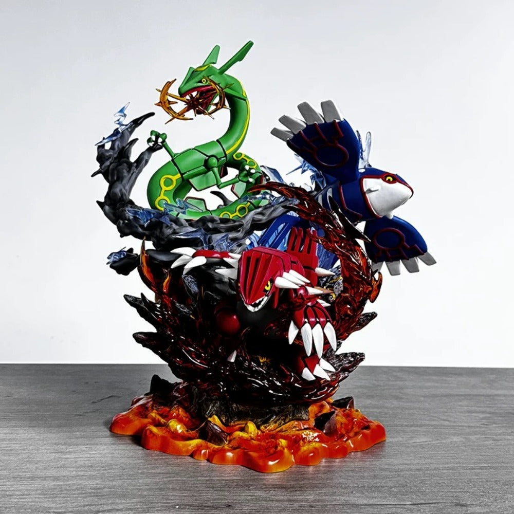 35cm Pokémon Legendary Statue Set – Rayquaza, Groudon & Kyogre Action Figure