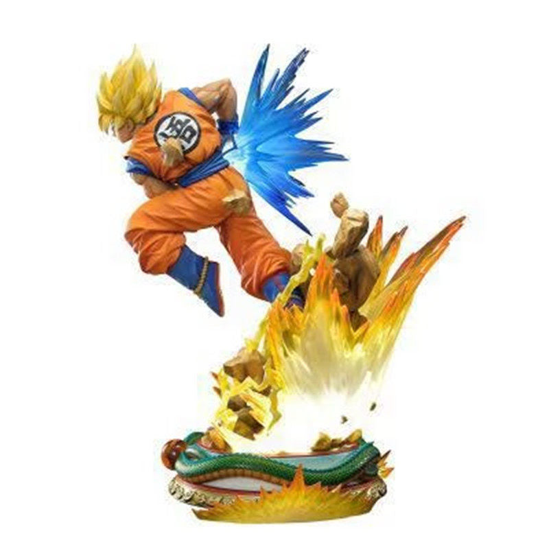 25cm Dragon Ball Super Saiyan Son Goku Statue – Large Anime Collectible Figure Model &amp; Desktop Ornament