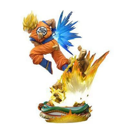 25cm Dragon Ball Super Saiyan Son Goku Statue – Large Anime Collectible Figure Model &amp; Desktop Ornament
