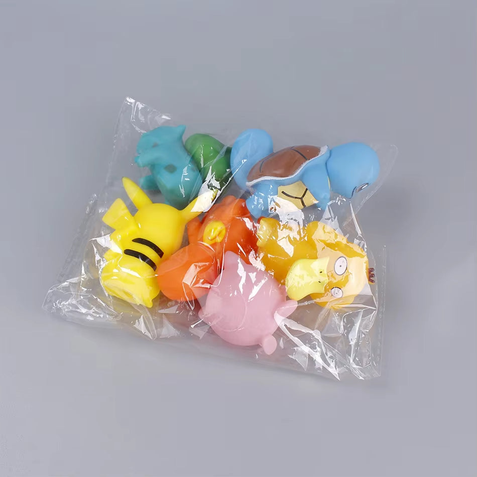 Pokemon Anime Figures Set – Pikachu, Charmander, Squirtle, Bulbasaur, Psyduck &amp; Jigglypuff Collectible Models