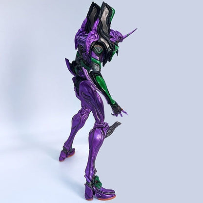 Evangelion Unit-01 figure displayed on a desk as anime room decor