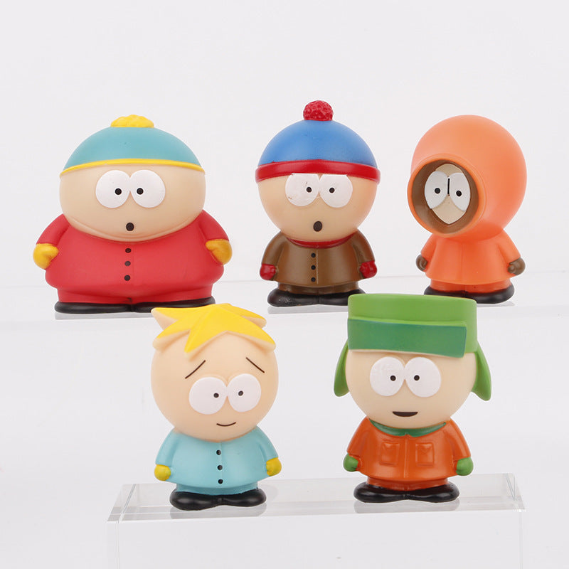 Southern Park 5PCS Action Figure Set – Animated Character Desk Toys &amp; Home Decor Ornaments