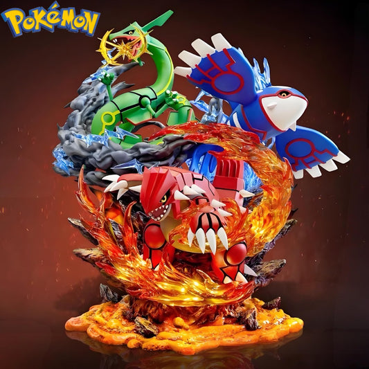 35cm Pokémon Legendary Statue Set – Rayquaza, Groudon & Kyogre Action Figure